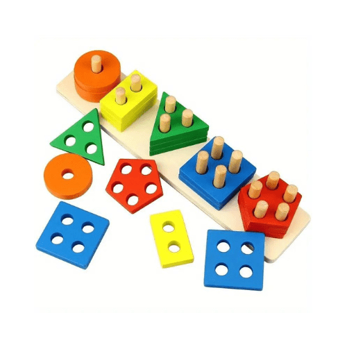 لوح مطابقة الاشكال الهندسية للاطفال