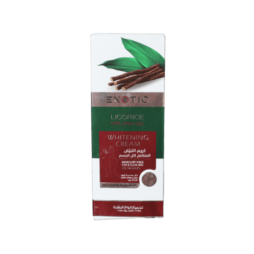 إيكزوتيك كريم تبيض الجسم بخلاصة بالعرق سوس