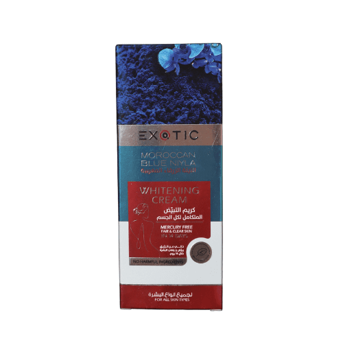 ايكزوتيك كريم تبيض الجسم بخلاصة النيلية الزرقاء المغربية