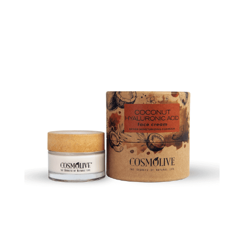 كوزمالايف كريم وجه عضوى بخلاصة جوزالهند والهيالورونيك اسيد - 50 مل
