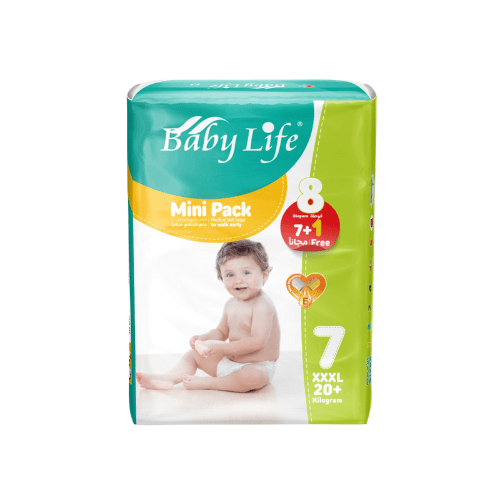 حفائض أطفال بيبي لايف رقم 7 -8 قطعه