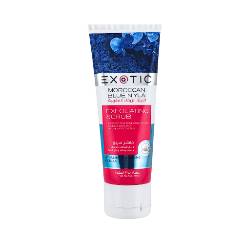 ايكزوتيك مقشر سريع للوجه والجسم بخلاصة النيلية الزرقاء المغربية 75 مل